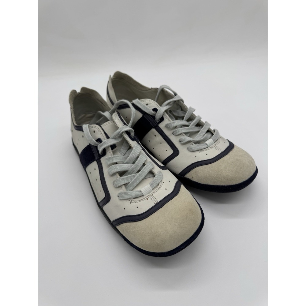 Diesel LAX LEA Sneakers Mens 10.5 EU 44 Leather Suede Y2K Vintage Navy White